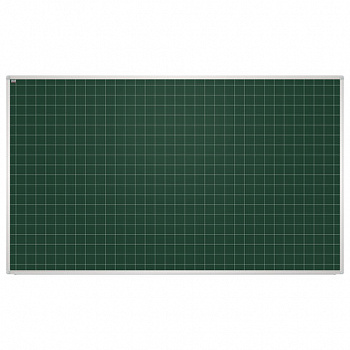 Доска для мела магнитная (85x100 см), зеленая, В КЛЕТКУ, алюминиевая рамка, EDUCATION "2х3"