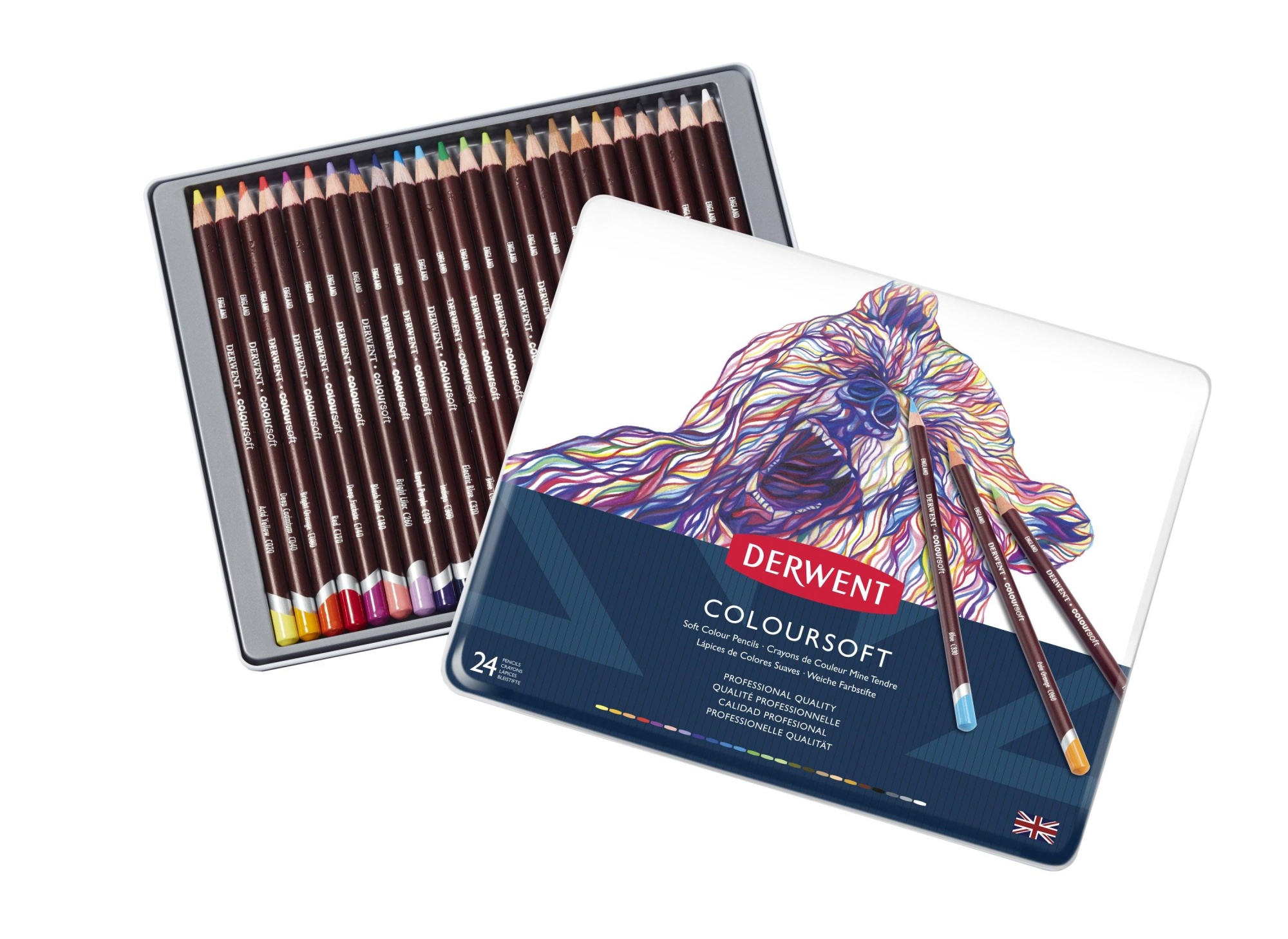 Набор цветных карандашей Coloursoft 24цв. в металлической коробке
