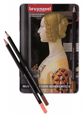 Набор цветных карандашей Thyssen 'Портрет Джованны Торнабуони' 12 цветов в металлической упаковке
