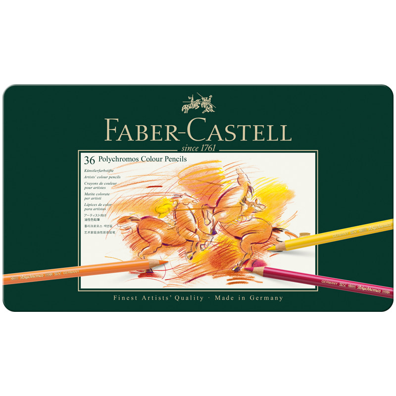 Набор цветных карандашей Polychromos Faber Castell 36 цв.в металлической коробке