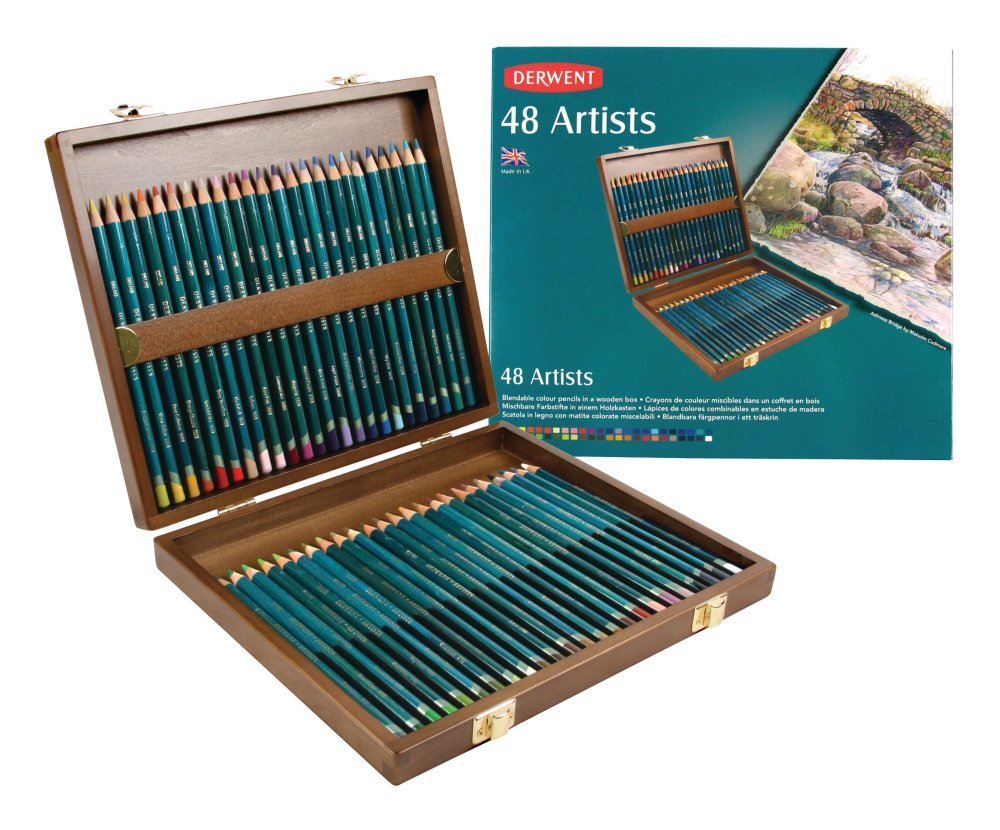 Набор цветных карандашей Artists 48цв. в деревянном ящике
