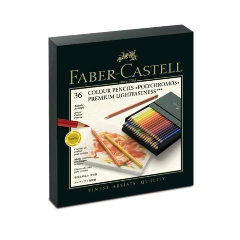 Набор цветных карандашей Polychromos Faber Castell 36 цв.в студийной (кожзам).кор.