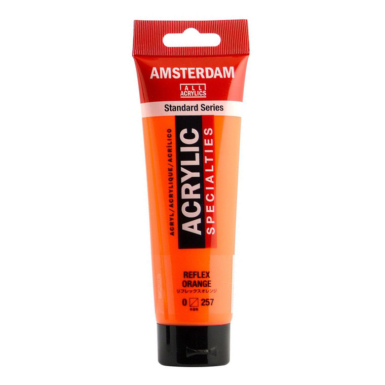 Краска акриловая Amsterdam туба 120мл №257 Оранжевый отражающий